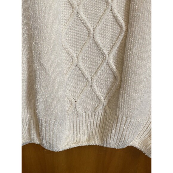 SF Snowflake Ivory Knit Turtleneck Pullover Women's Sweater size M/L - Picture 6 of 10